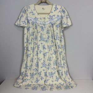 Aria Collection Yellow Blue Floral Cottagecore Sleepshirt S